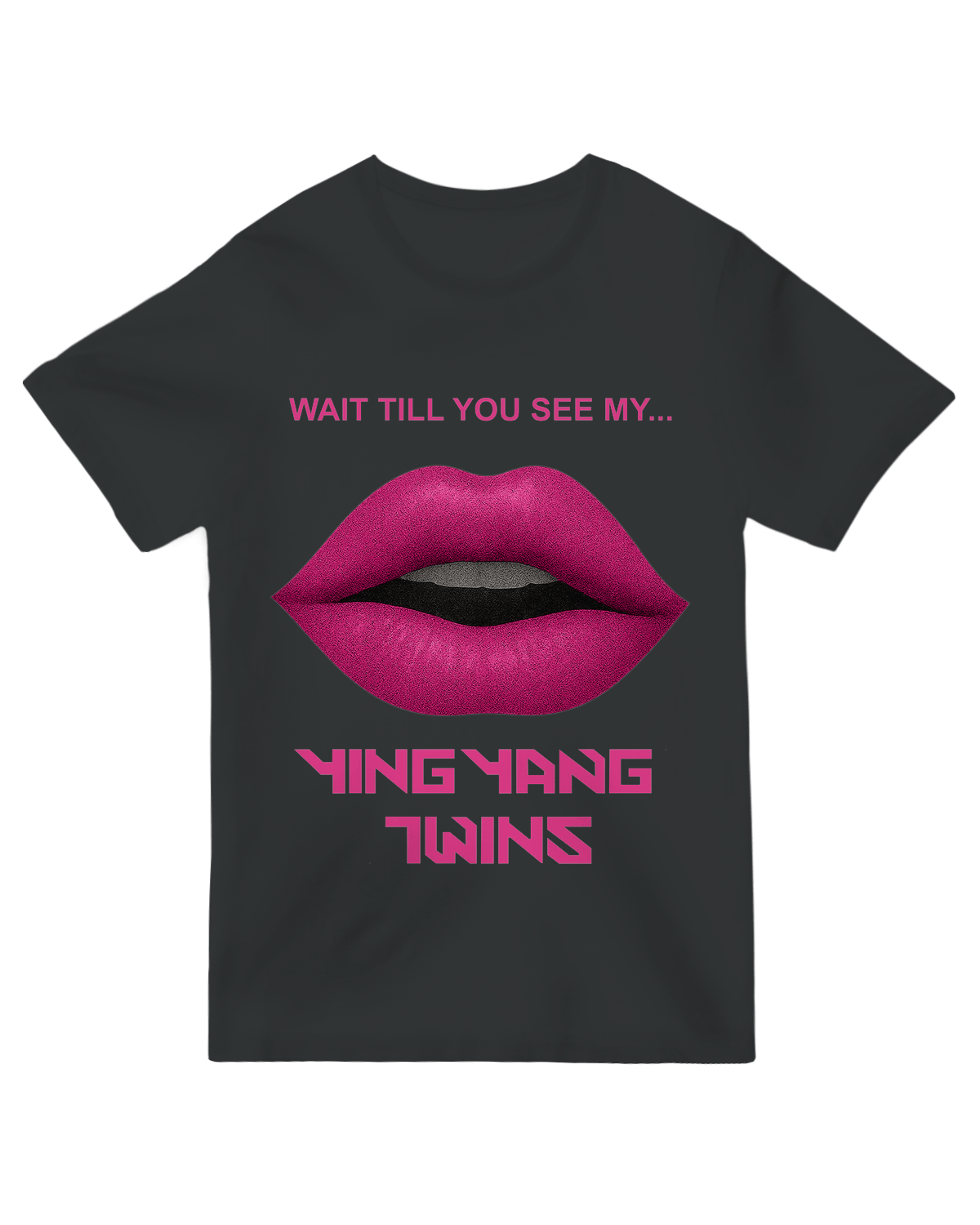 Wait Till You See My... Tee (Pink) - Black - S